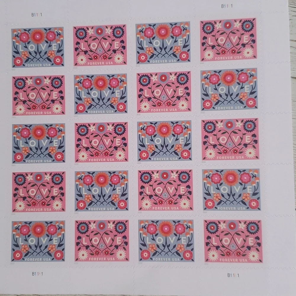100 Love‎ 2022 Forever Postage Stamps USPS Valentines Wedding Party Invitations